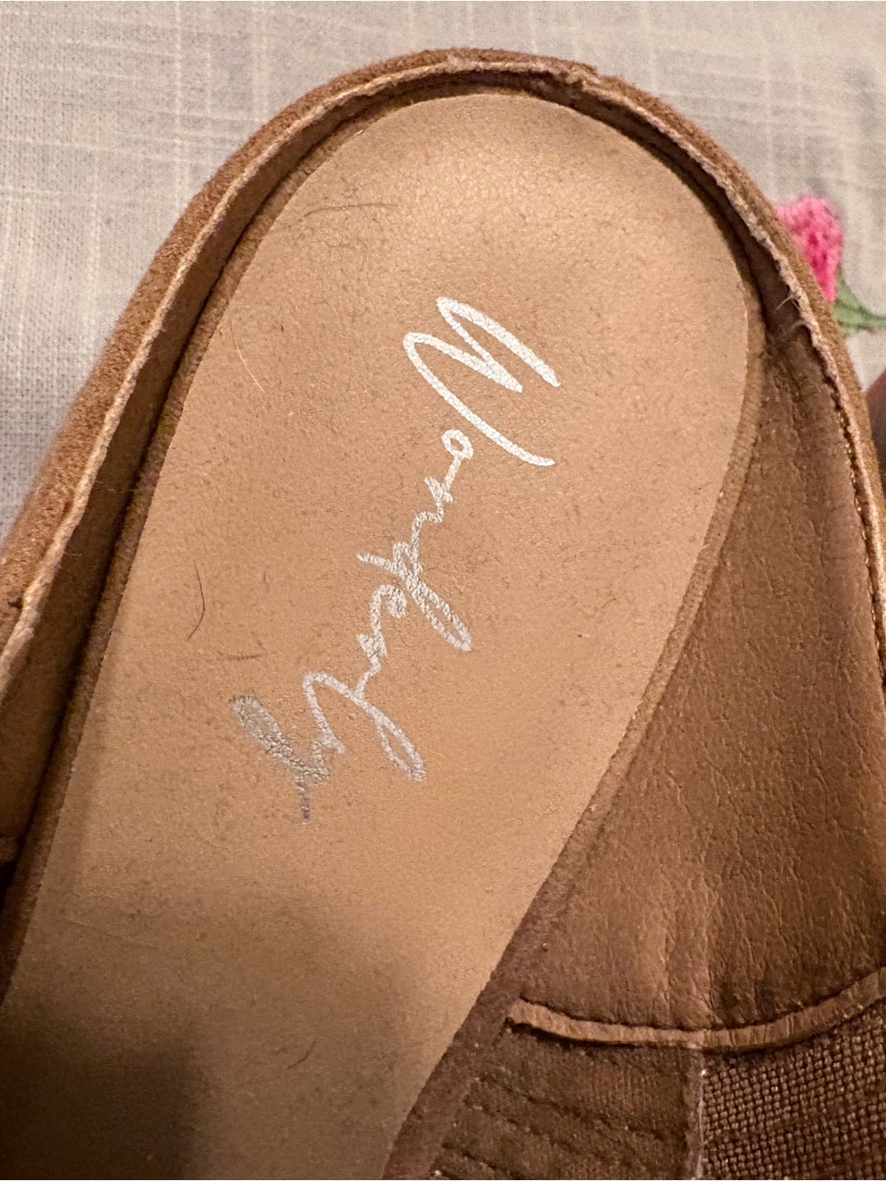 Waverly Brown Suede Pointed-Toe Mule Heels - Picture 2 of 3